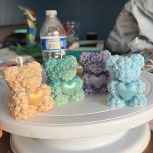 Colorful Bear Shaped Candles